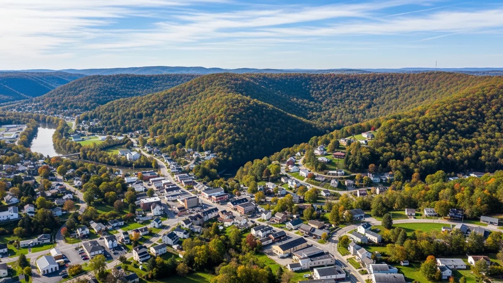 Map view of Western Pennsylvania, West Virginia, and Ohio
